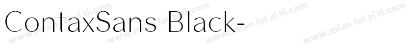 ContaxSans Black字体转换